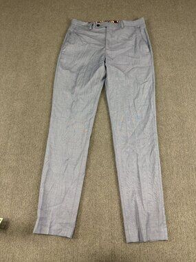 Ben Sherman Mens Blue Flat Front Dress Pants 32x32